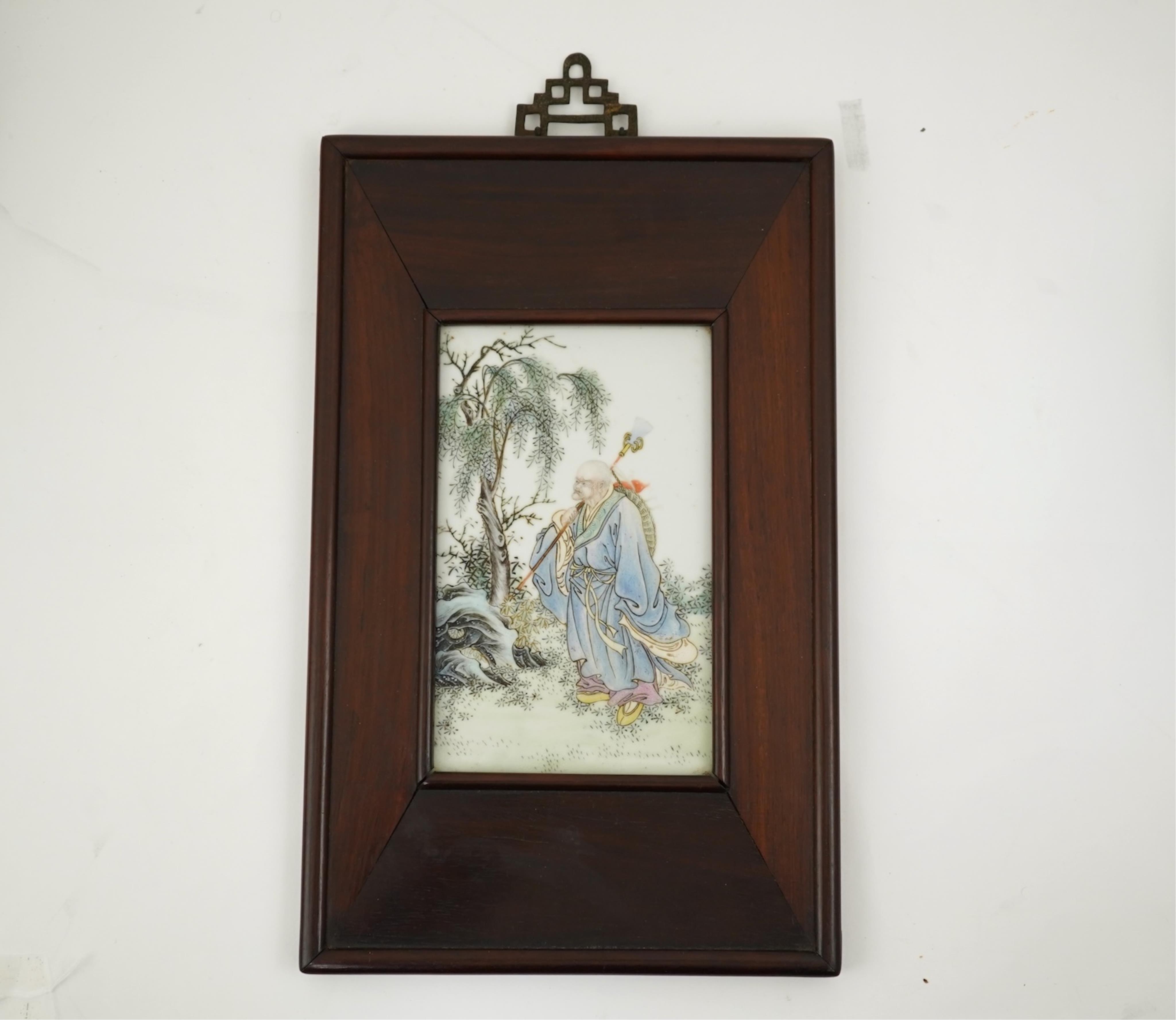 A Chinese famille rose ‘Li Tieguai’ plaque, Republic period